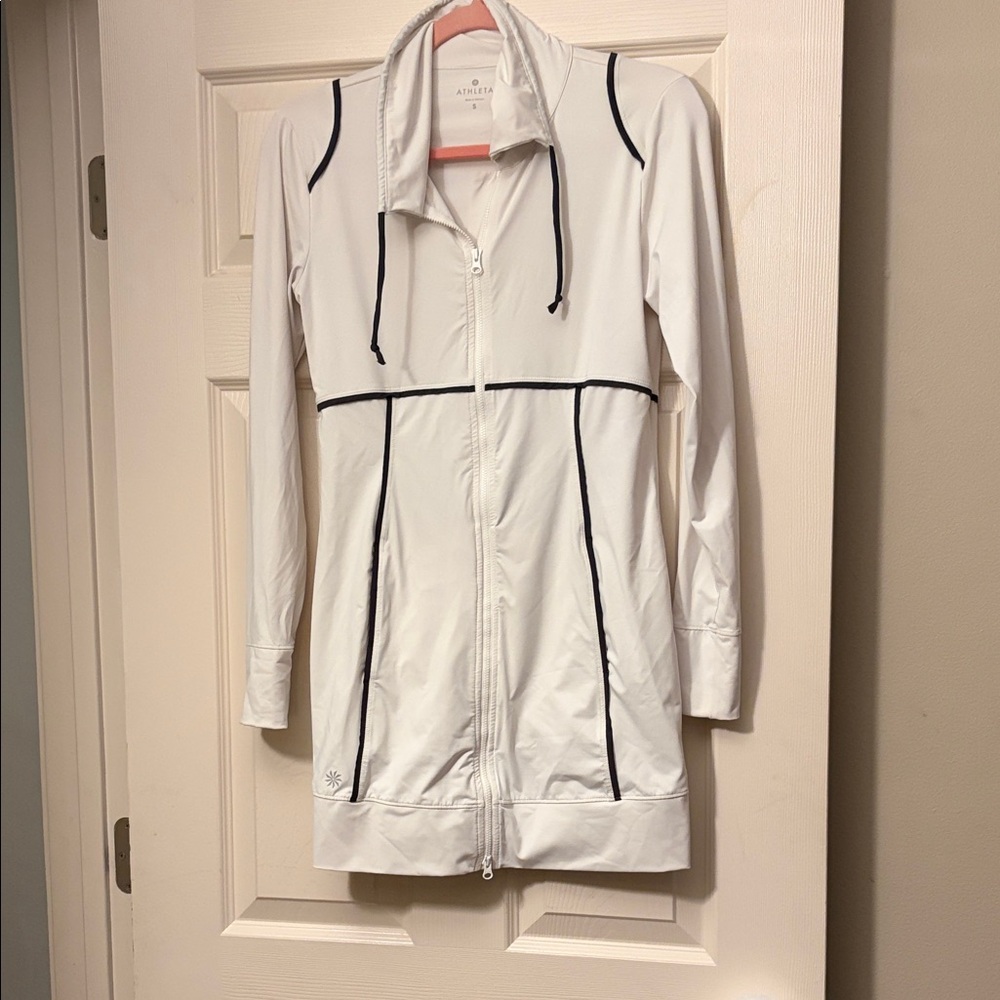 Athleta White Long Jacket